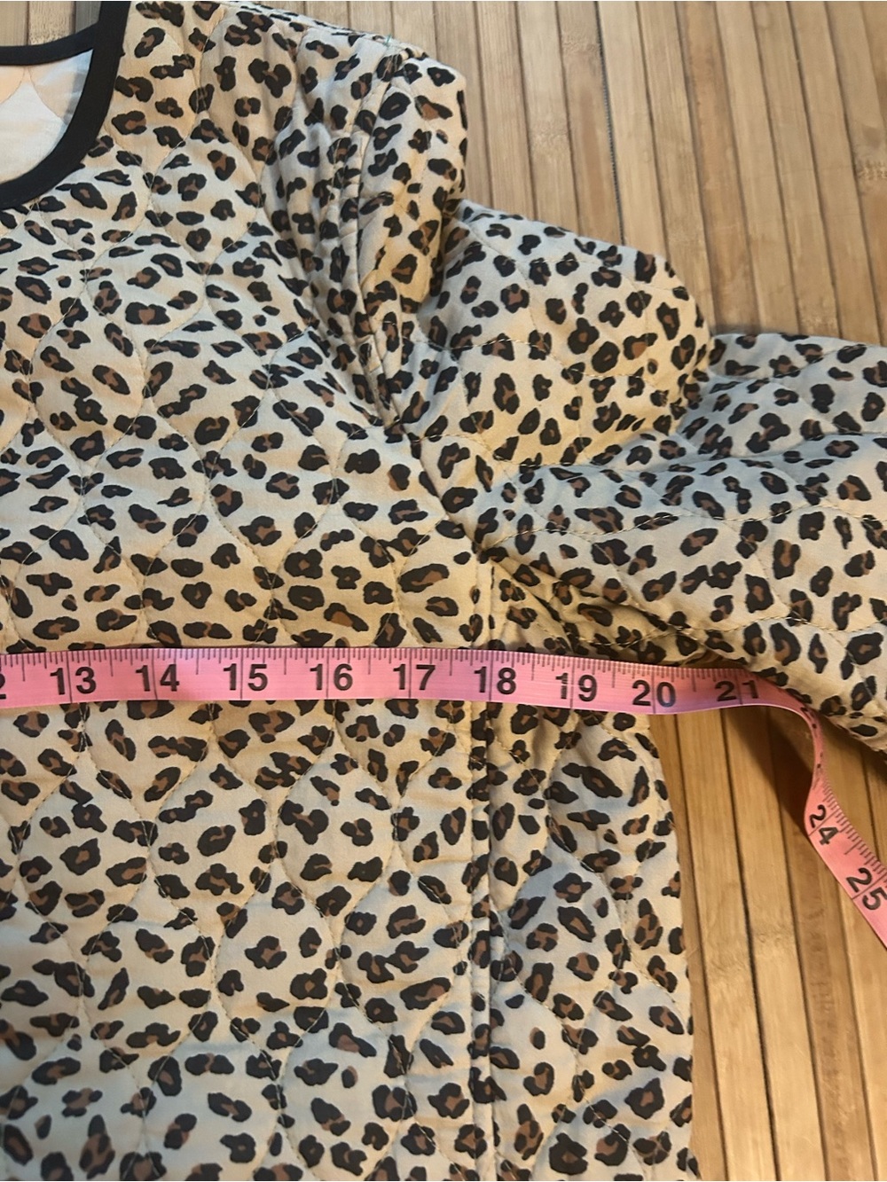 Talbots Women's Sz M Cottagecore Grabdmacore Quilted Cheetah Print Coat Jacket - Picture 8 of 16